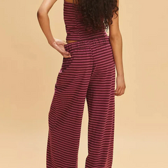 Women's knit wide-leg trousers from My Store, loose pull-on pants with a comfortable fit and relaxed style, shown in the image.