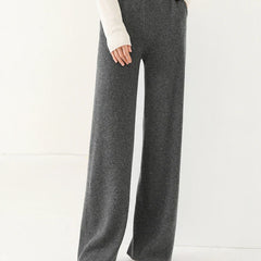 Women’s Merino wool wide-leg joggers, stylish and comfortable pants with a relaxed fit, perfect for casual wear.