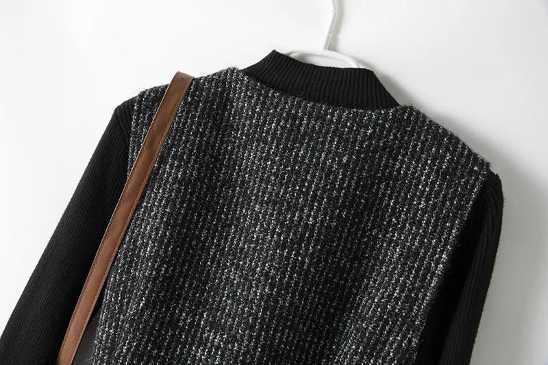 Tweed Wrap Vest Women Longline Belted Textured