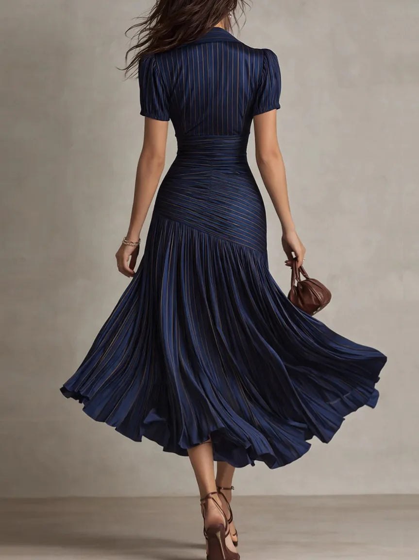 White pleated midi dress for women by Tammy Bradley, featuring a flowy design and elegant pleats, perfect for stylish occasions.