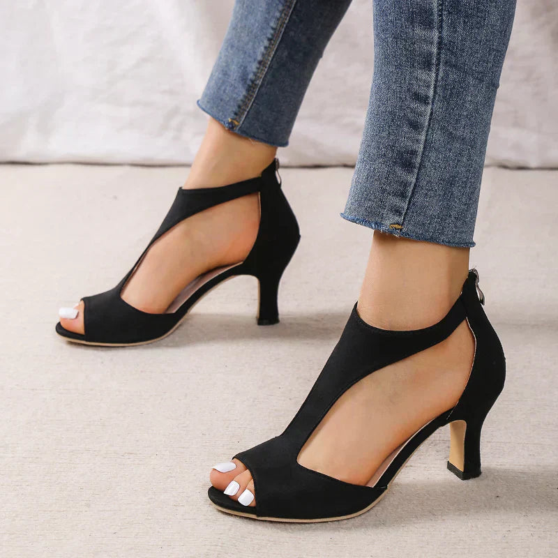 Comfortable women's orthopedic sandals with a heel and non-slip sole, designed for support and style.