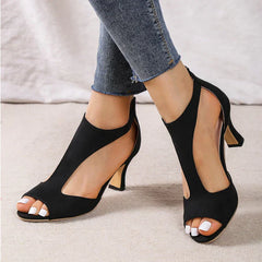 Orthopedic women's heeled sandals with non-slip soles, stylish design, and supportive footbed for comfortable wear.