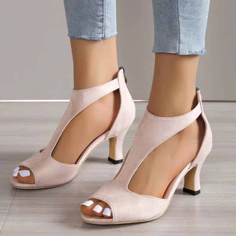 Orthopedic women's heeled sandals with non-slip soles, stylish and supportive footwear by My Store.