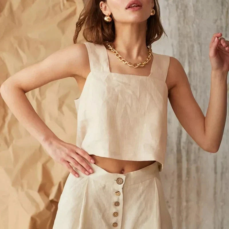 Knit wide-leg elastic-waist trousers for women, loose pull-on pants in a soft, comfortable fabric with a relaxed fit.