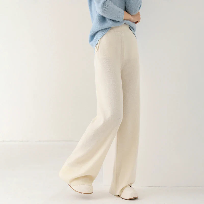 Women’s Merino wool joggers with wide-leg fit, stylish and comfortable pants from My Store.