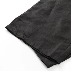 Women’s cotton linen wide-leg drawstring trousers with loose fit and pull-on design, ideal for casual and comfortable wear.
