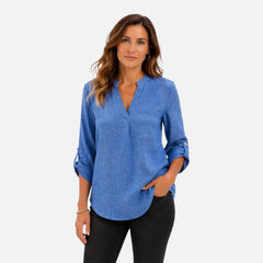 Women's elegant V-neck long sleeve blouse, dressy casual top, stylish shirt for women, from My Store.