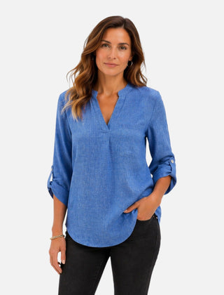 Women's elegant V-neck long sleeve blouse, dressy casual top, stylish shirt for women, from My Store.