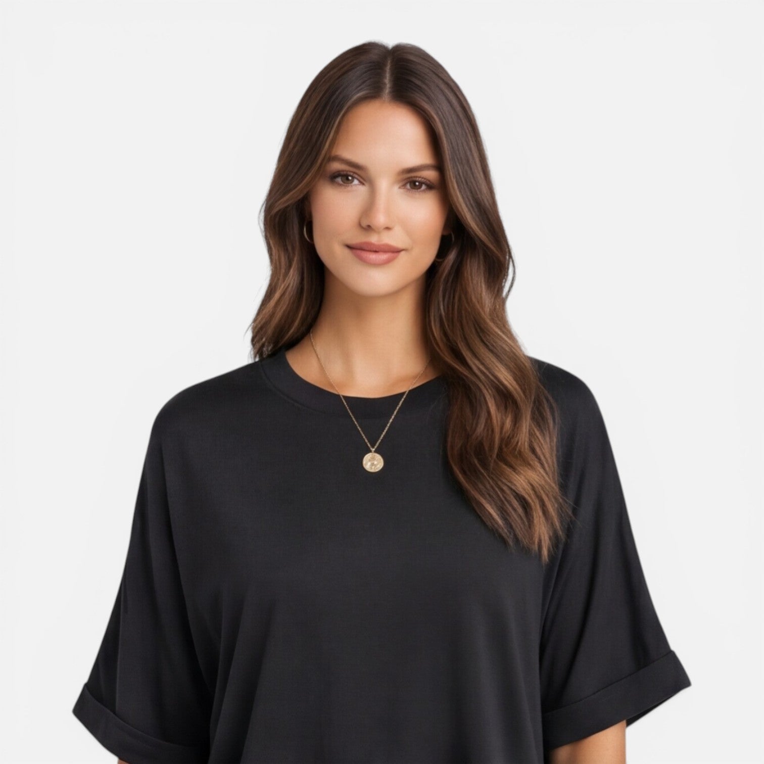 Women’s oversized cotton T-shirt by My Store, relaxed fit, lightweight breathable fabric, perfect for daily casual wear.