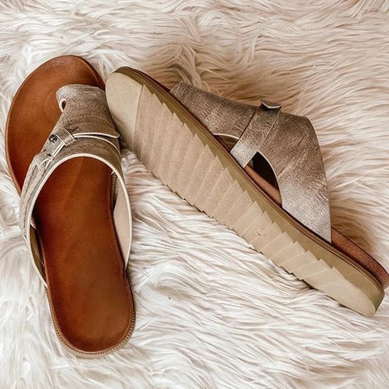 Women's orthopedic sandals by My Store featuring open-toe design, cushioned footbed, and supportive heel for comfortable summer wear.