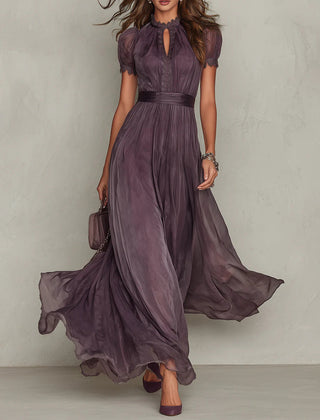 Elegant mini bodycon chiffon dress for women with a fitted silhouette, featuring a stylish neckline and flowy fabric.