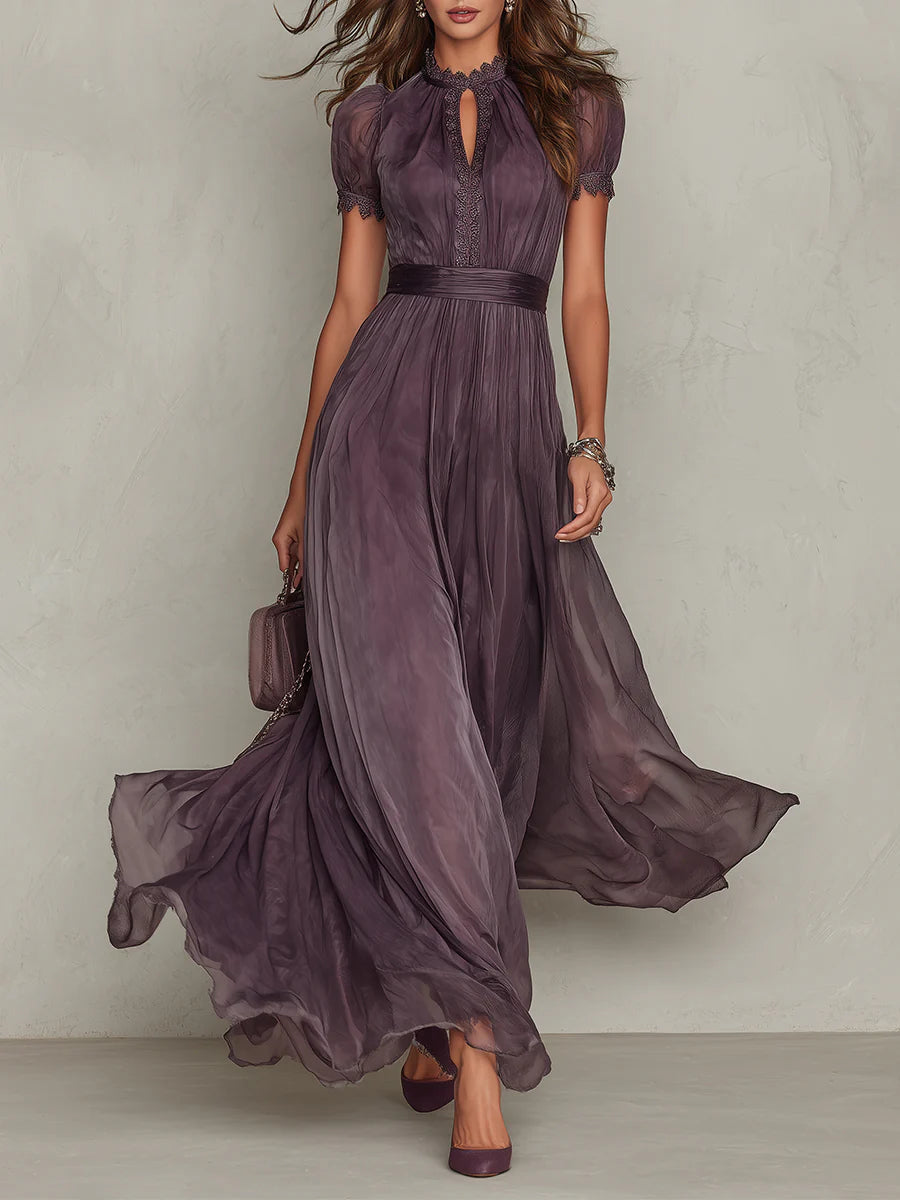 Elegant mini bodycon chiffon dress for women with a fitted silhouette, featuring a stylish neckline and flowy fabric.