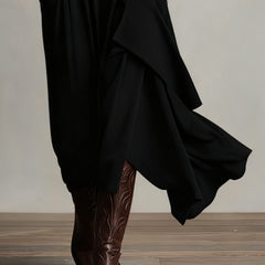 Long sleeve high neck summer maxi dress for women featuring a flowing design, in a vibrant color, by My Store.