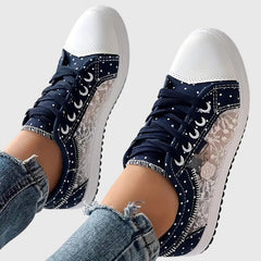 Breathable cushioned orthopedic sneakers for women with supportive design, showcasing comfort and sporty style.