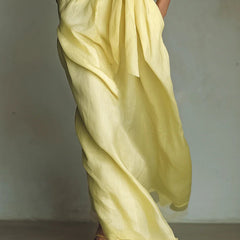 Solid color lapel long sleeve maxi dress with casual pockets and waist-cinching design from My Store.