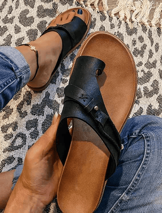 Women's orthopedic sandals by My Store featuring a heeled, open-toe design with supportive straps and cushioned footbed.