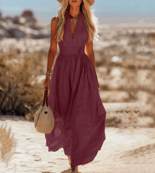 Women’s sleeveless cotton maxi dress by Tammy Bradley, flowing dress with a relaxed fit, perfect for warm weather and casual occasions.