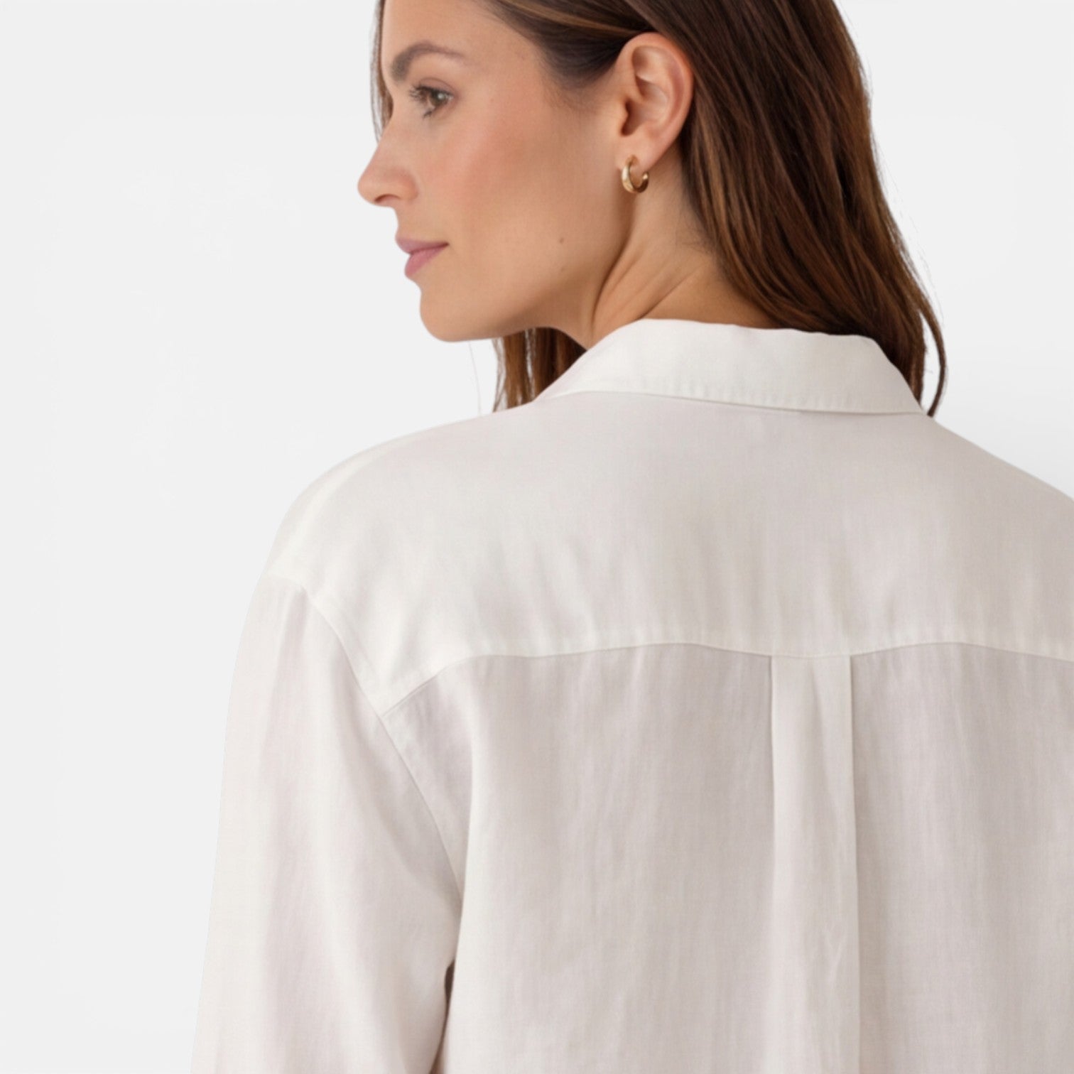 Women’s linen cotton blend shirt from My Store, breathable relaxed summer fit, lightweight and comfortable for warm weather.