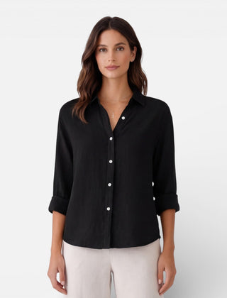 Women's linen cotton blend shirt from My Store, breathable relaxed fit summer blouse, lightweight and comfortable for warm weather.